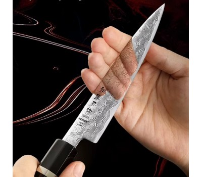 HEZHEN ZDP189 Damascus Petty, універсальний ніж, 141мм