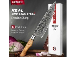HEZHEN MS Damascus Gyuto, шеф ніж, 210мм