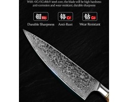 HEZHEN MS Damascus Gyuto, шеф ніж, 210мм-foto4