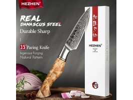 HEZHEN MS Damascus Paring, овочевий ніж, 93мм HEZHEN MS Damascus Paring, овочевий ніж, 93мм