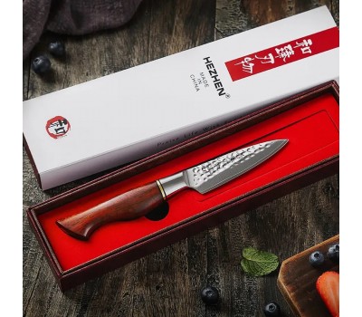 HEZHEN Master series PRO Damascus Paring, овочевий ніж, 93мм