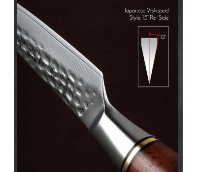 HEZHEN Master series PRO Damascus Paring, овочевий ніж, 93мм