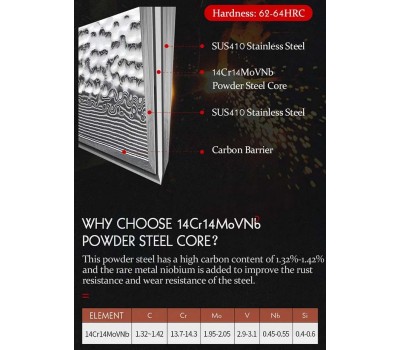 HEZHEN Master series PRO Damascus Paring, овочевий ніж, 93мм