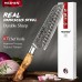 HEZHEN Master series Damascus Santoku, Сантоку ніж, 180мм