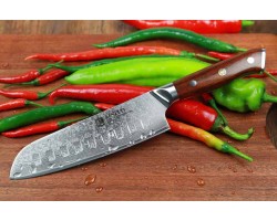 Xinzuo Yu Damascus Сантоку ніж 176 mm-foto7