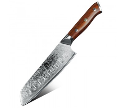 Xinzuo Yu Damascus Сантоку ніж 176 mm