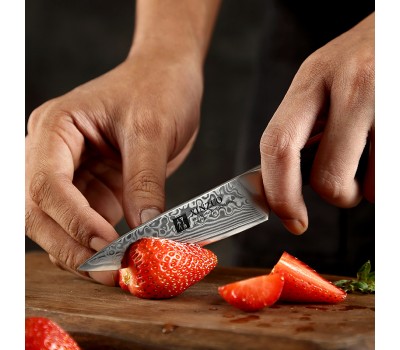 Xinzuo Yu Damascus Paring, овочевий ніж, 93мм