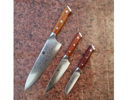 Набір кухонних ножів Xinzuo Yu 3 шт-foto4