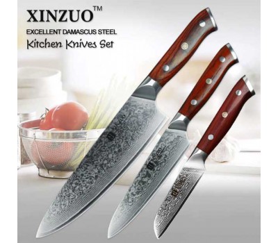 Набір кухонних ножів Xinzuo Yu 3 шт