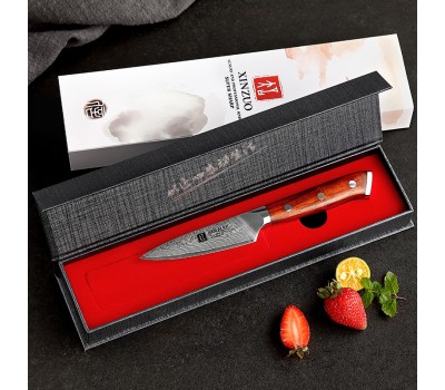 Xinzuo Yu Damascus Paring, овочевий ніж, 93мм