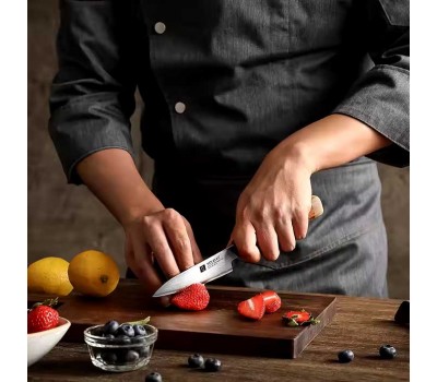 Xinzuo ZDP189 овочевий ніж 110mm порошкова сталь 65-67 HRC в обкладках з нержавіючої сталі