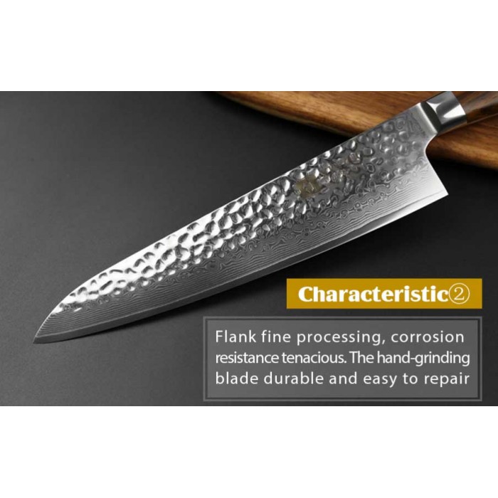 Xinzuo Yun Damascus Utility knife 150мм-foto5