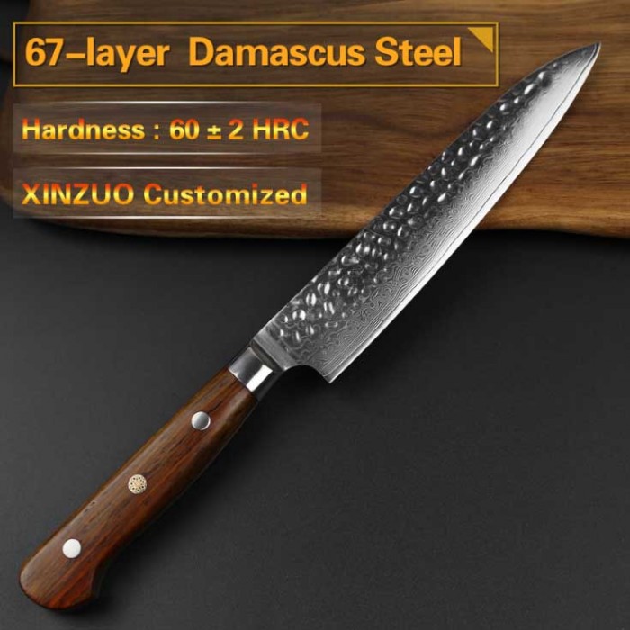 Xinzuo Yun Damascus Utility knife 150мм-foto3