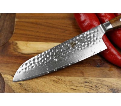 Xinzuo Yun Damascus Santoku knife 180mm