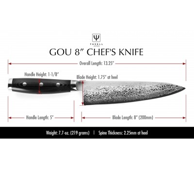 Yaxell GOU Ніж кухарський 200 мм, 37000