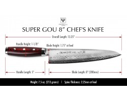 Yaxell Super Gou Gyuto, шеф ніж 200мм, 37100-foto5