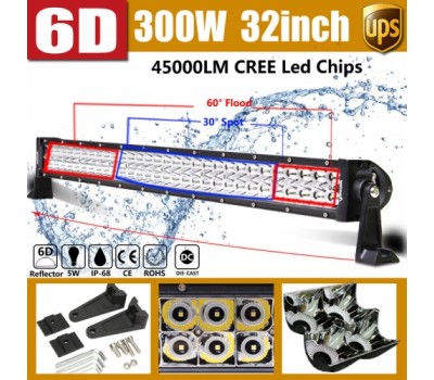 Люстра світлодіодна 32 "300W 6D CREE Пряма