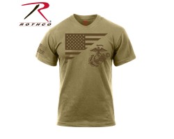 Футболка Rothco US Flag / USMC Eagle Coyote-foto2