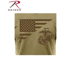 Футболка Rothco US Flag / USMC Eagle Coyote-foto4