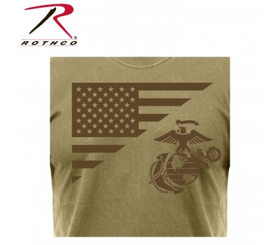 Футболка Rothco US Flag / USMC Eagle Coyote