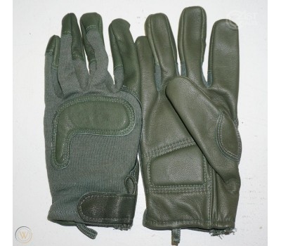 Бойові рукавички армії США HWI KEVLAR/LEATHER SAGE GREEN CUT RESISTANT
