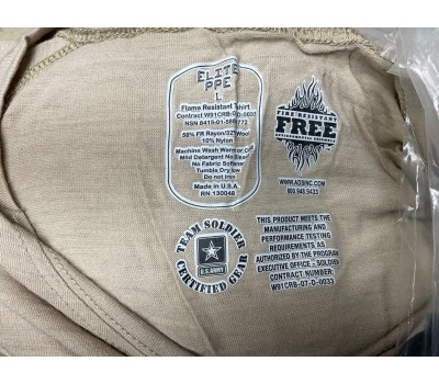 Термобілизна футболка негорюча ADS FREE Base Layer T-Shirt FR, Колір: Tan