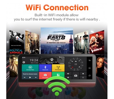 Видеорегистратор 8"Android 5.1 GPS Navi Wi-Fi ADAS Bluetooth