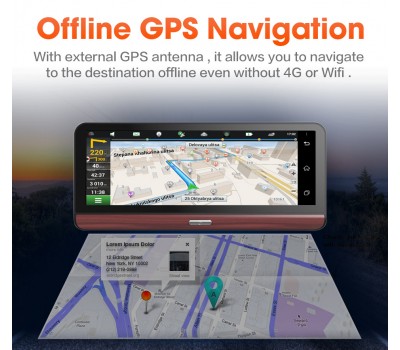 Видеорегистратор 8"Android 5.1 GPS Navi Wi-Fi ADAS Bluetooth