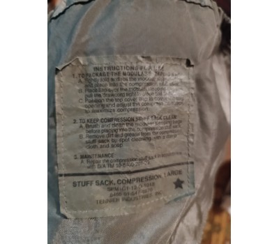 Великий компресійний мішок Military Issue (для спального мішка), чорний