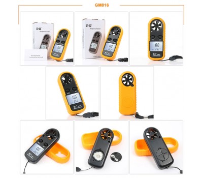 Цифровий анемометр RZ GM-816 (0,7 - 30 м/с) з визначенням температури  (від -10 до +45 °C)