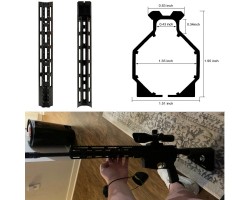 Цівка 9'' для AR15 Slim M-Lok-foto6